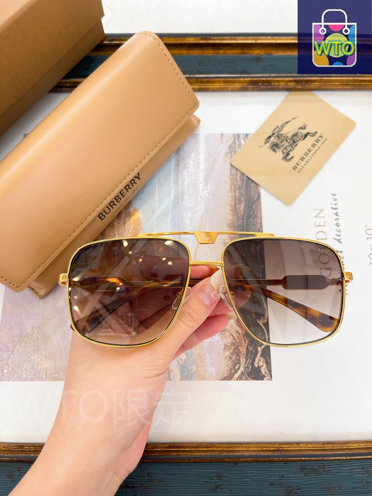 Burberry バーバリー メガネ ブロー 箱付 サーモント　サングラス Burberry バーバリー メガネ ブロー 箱付 サーモント サングラス