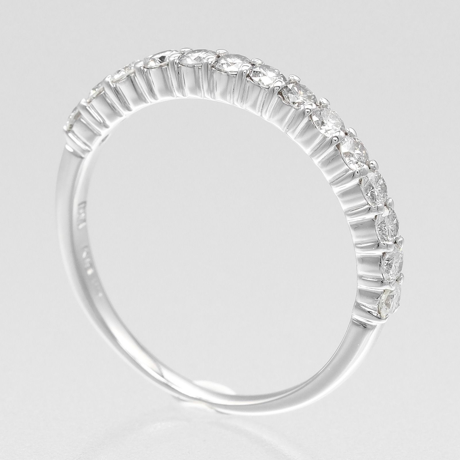 Ponte Vecchio ハーフエタニティリングK18WG0.4ct 10号 K18PGルビー/カラーサファイア/ダイヤモンドリング(エテルノ