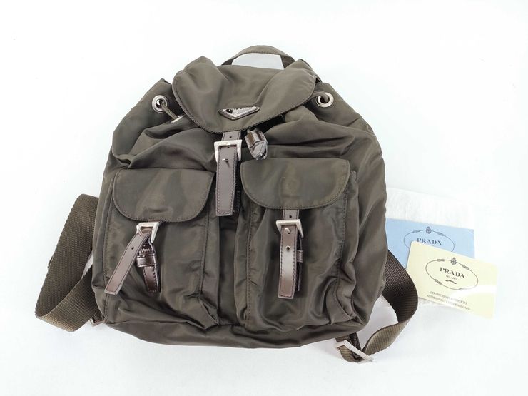 PRADA プラダ リュックサック バックパック B6677F グリーン系 PRADA プラダ リュックサック バックパック B6677F グリーン系