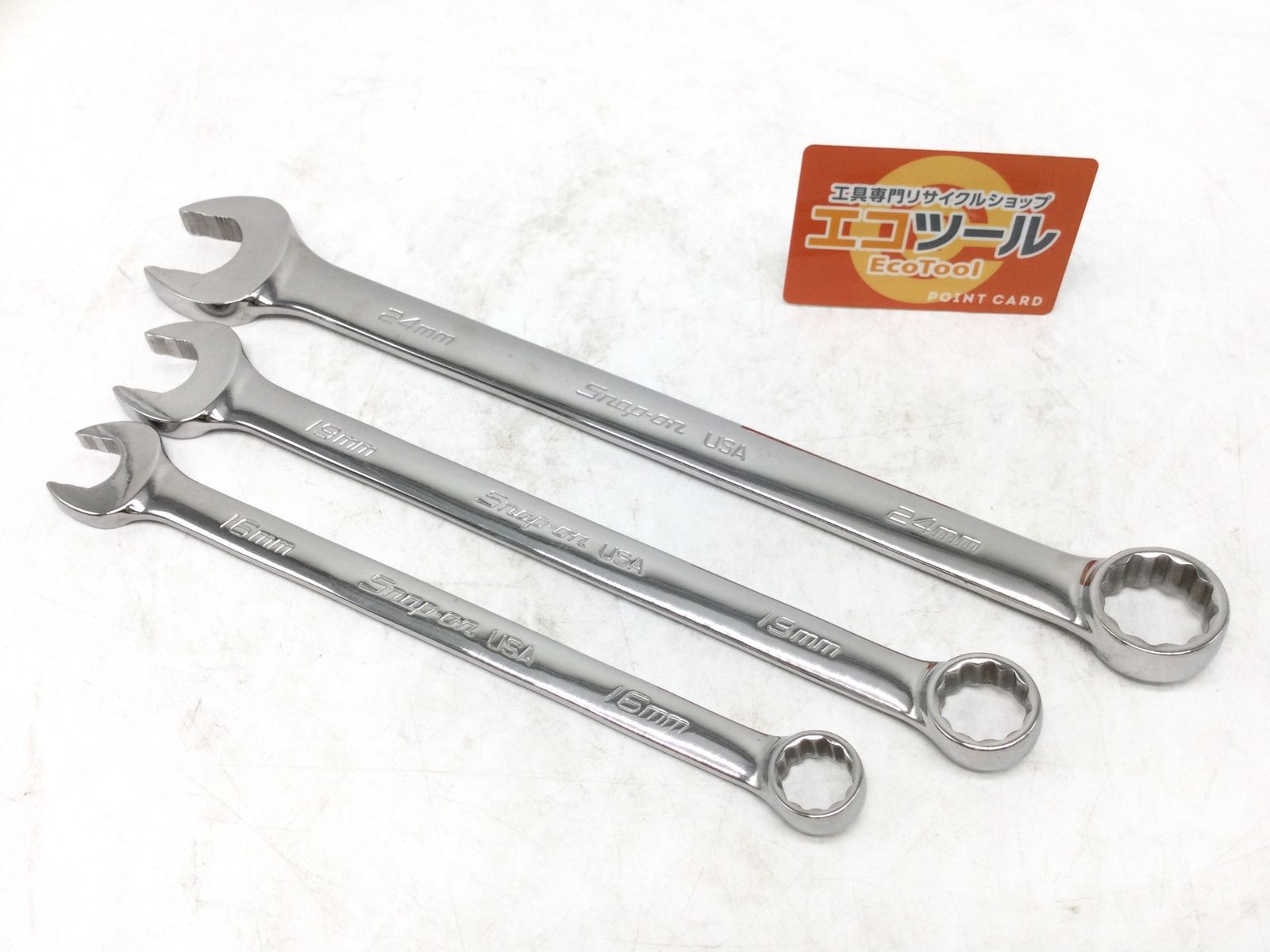 品 〇Snap-on スナップオン コンビネーションレンチ SOEXM16 19 24 IT2JADN405EA エコツール豊田インター店 M02