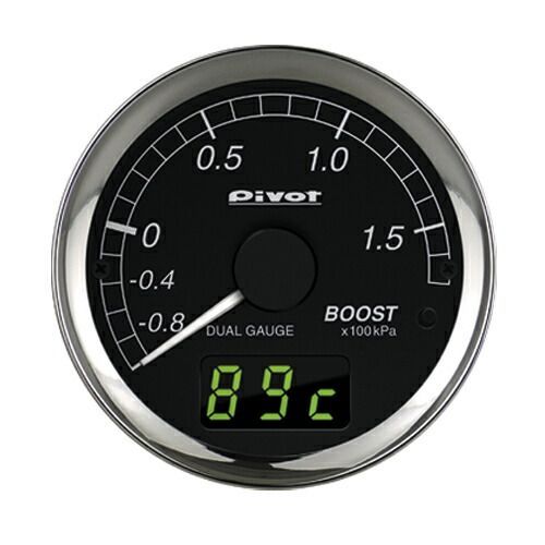 Pivot DUAL GAUGE/60φ　DXB-Bブースト＋水温u0026電圧　ピボット　デュアルゲージ