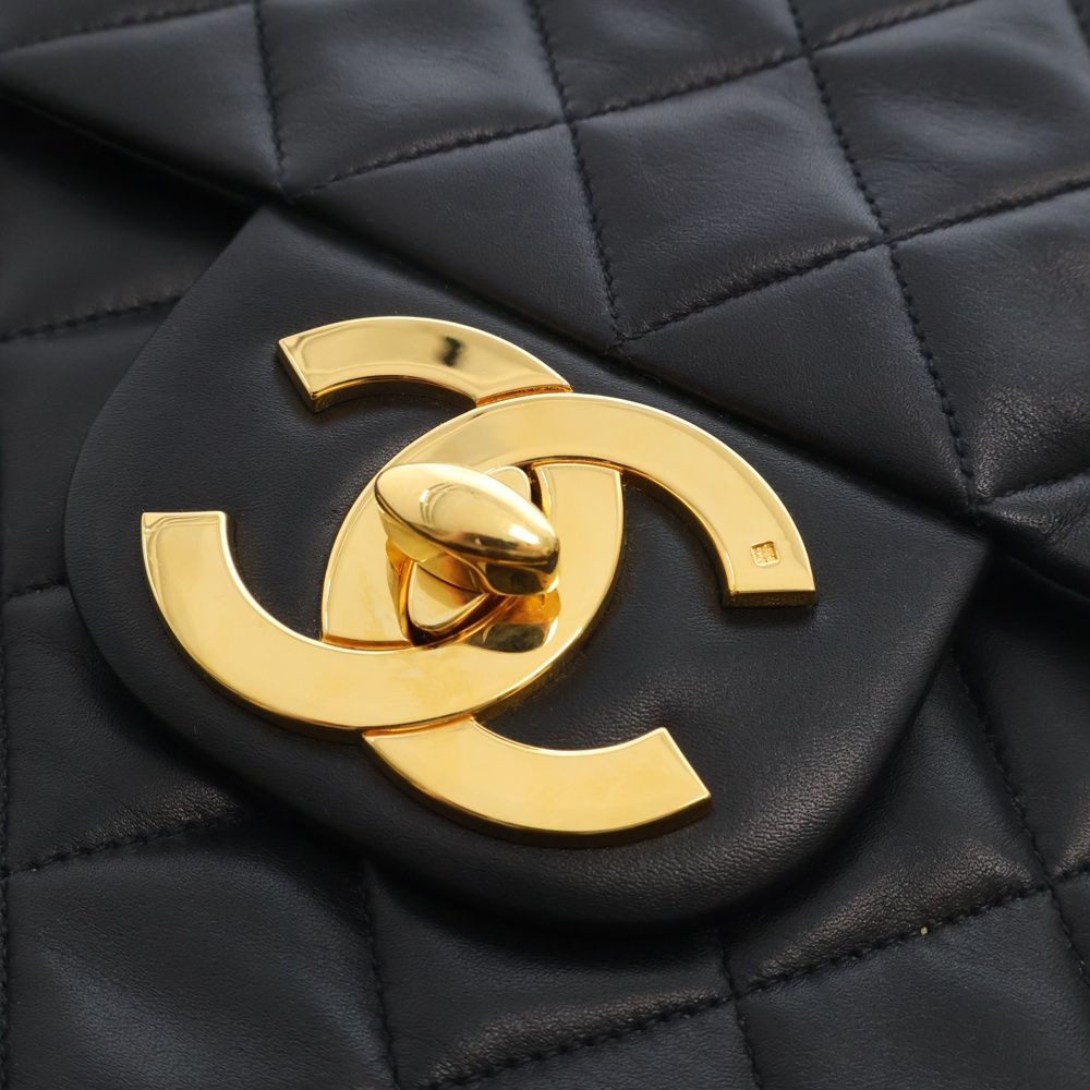 CHANEL (シャネル) デカマトラッセ シングルフラップ ダブルチェーン  