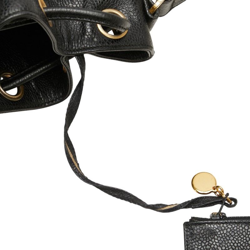 シャネル ココマーク ヴィンテージベルト キャビアスキン ブラック CHANEL (シャネル) ヴィンテージ ターンロック ココマーク
