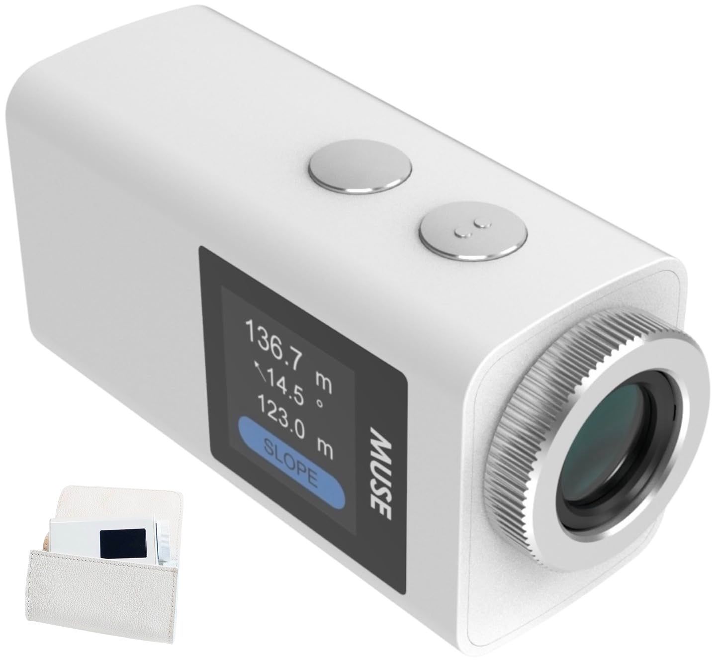 MUSE ゴルフ用距離計 ホワイト ケース付き 楽天市場】RARA JAPAN ナイスキャディ MUSE ミューズ 超小型 ゴルフ用