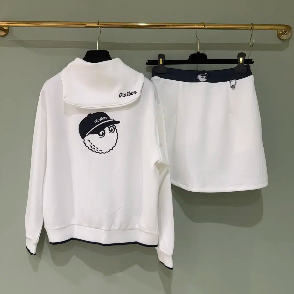 MALBON GOLF マルボンゴルフ ゴルフウェア ホワイト 上下セット セット