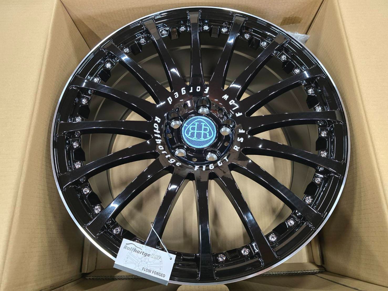Rolfhartge ロルフハルトゲ F16GT RSF Black Edition 9.5x20 40 5x114.3 x4本 特殊設定 コンケープ ブラッシュド 軽量ホイール