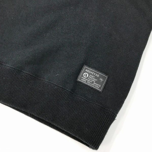 ARCHIVIO アルチビオ 裏起毛 長袖スウェット トレーナー ブラック系 48