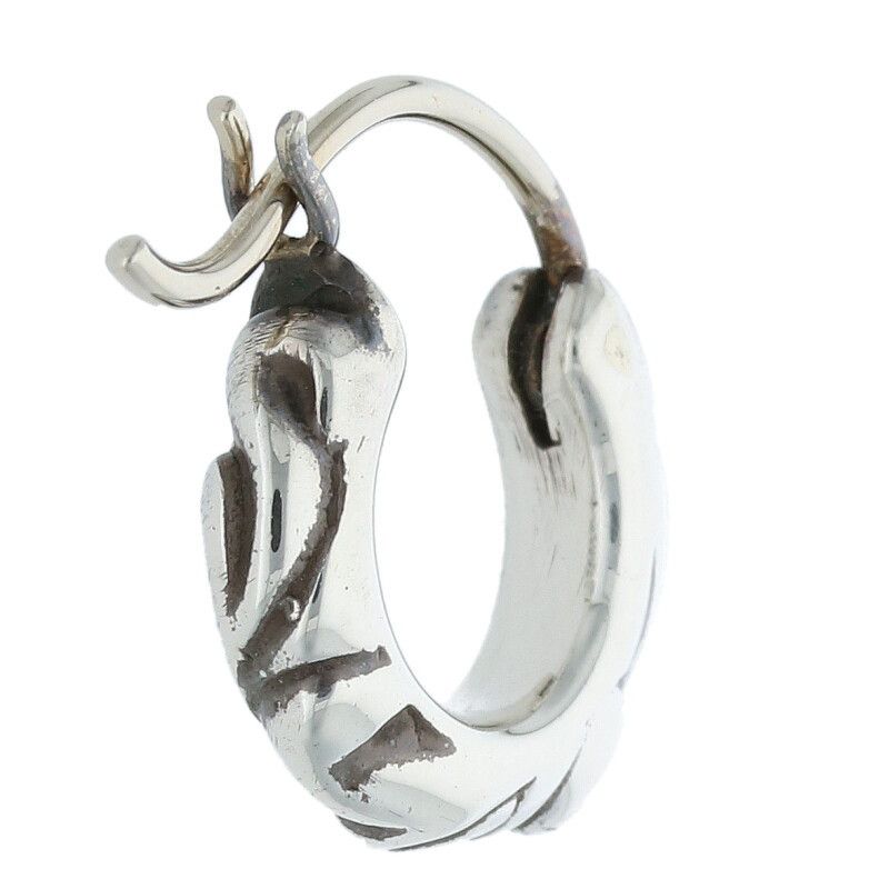 クロムハーツ フープスクロール ピアス 片耳用 クロムハーツスクロール