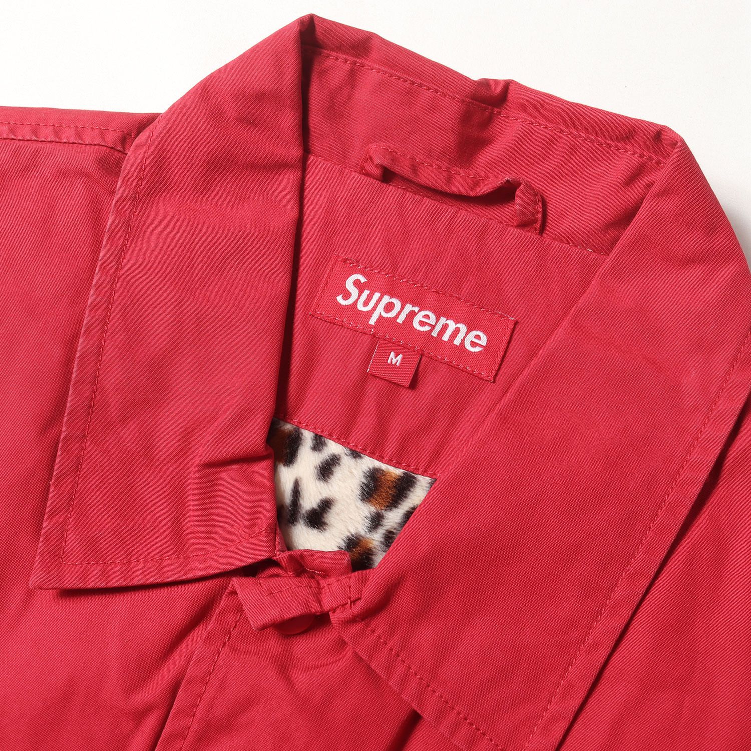 Supreme シュプリーム ジャケット レッド サイズ:M | 裏地レオパード柄