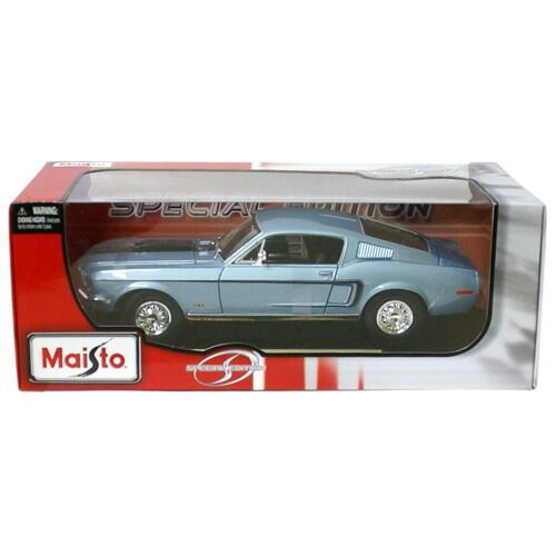 Maisto (マイスト) 1968 Ford Mustang GT Cobra Jet 1/18 ブルー