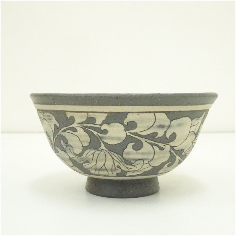 逢絢亭・新品】茶道具 茶碗 京焼 仁清 流水紅葉の図 加藤如水 共箱入り