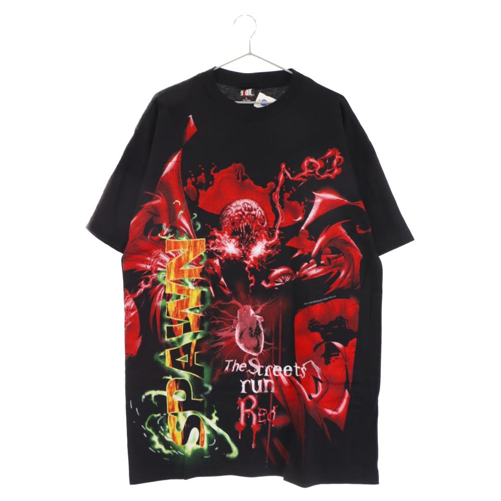✨90s！L✨ SPAWN Tシャツ 黒 シングルステッチ アメコミ 90年代