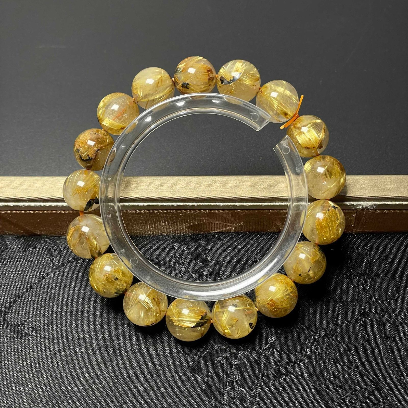 逸品 EU製 ☆太陽花タイチンルチル☆黄金針水晶 金運 開運
