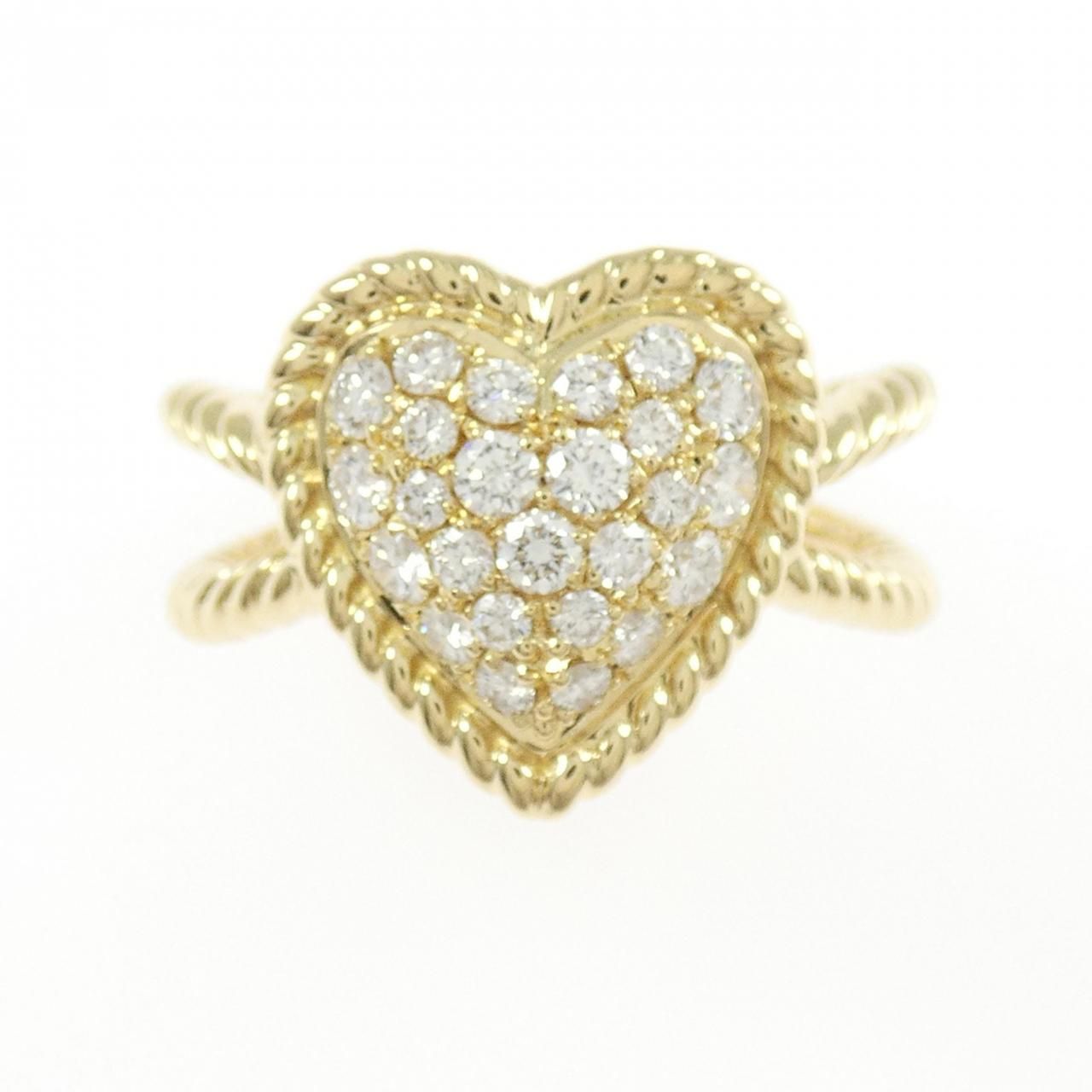 星の砂 ハート ダイヤモンド リング 0.41CT