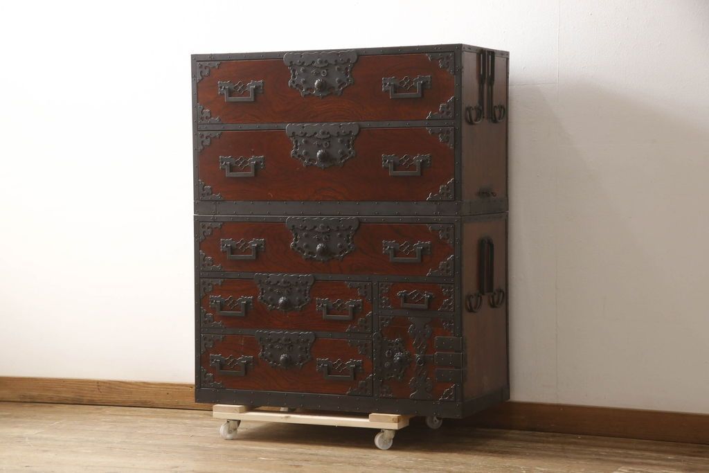 B 飾り棚アガチス材コレクションラック （ 蕎麦猪口 茶碗 骨董