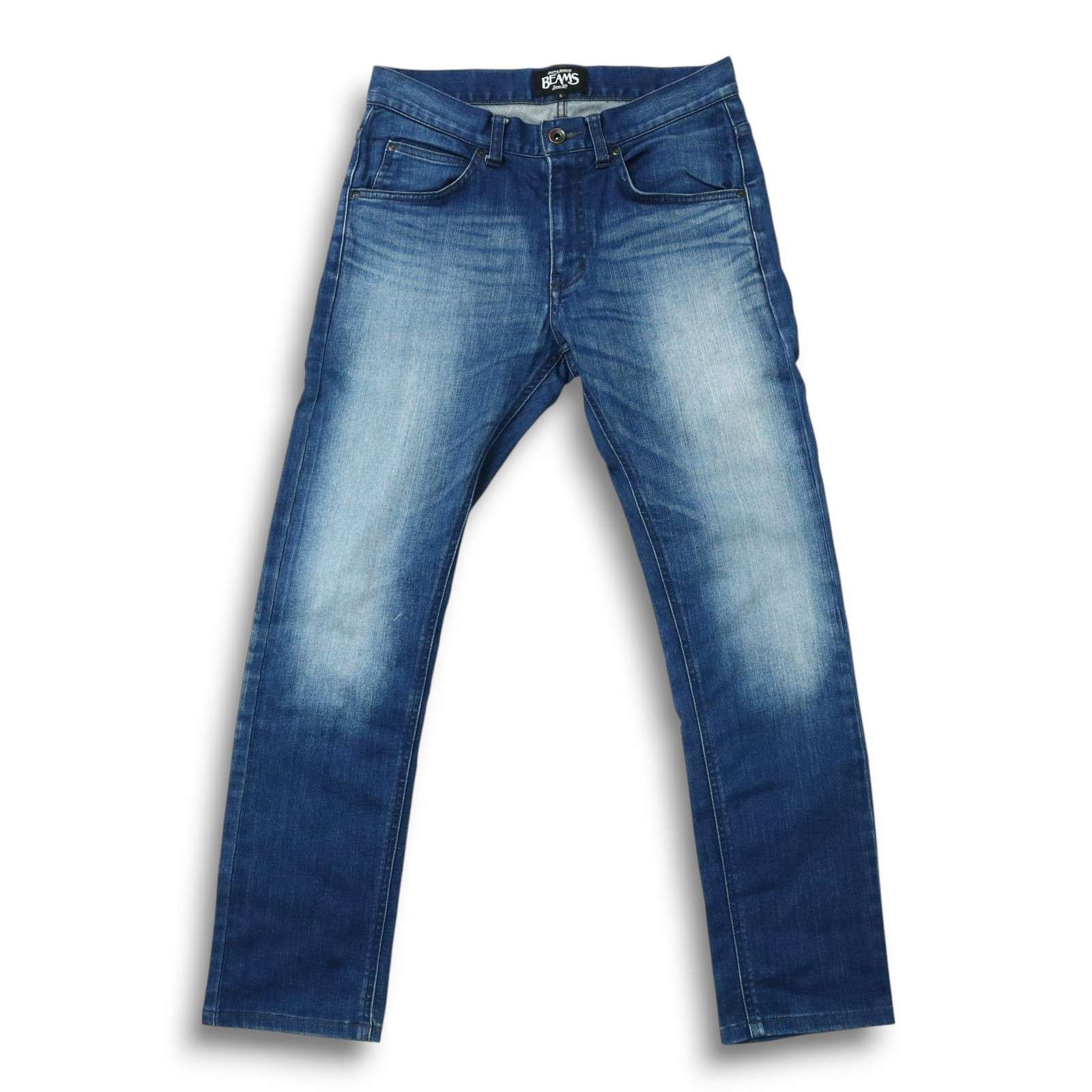 BEAMS ビームス 通年 USED加工☆ ストレッチ スリム ストレート デニム 
