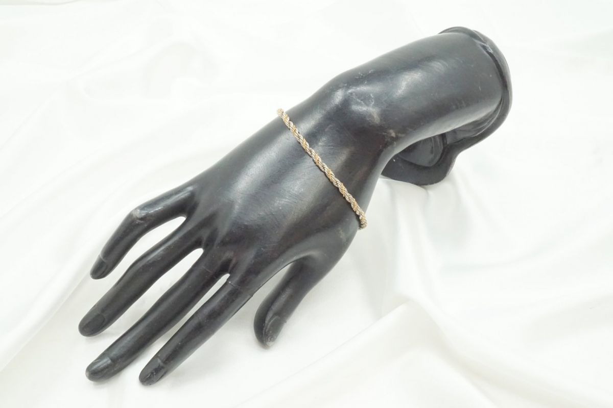 ティファニー ツイストロープ ブレスレット コンビ 750 K18YG SV925 銀 シルバー TIFFANY-Co. 3899j