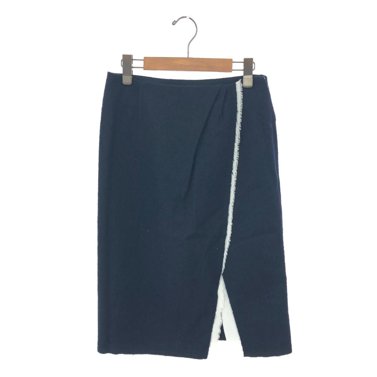 MADISON BLUE マディソンブルー WRAP SK W.REFINE ラップデザイン スカート サイズ 02 M ネイビー レディース 243001000869