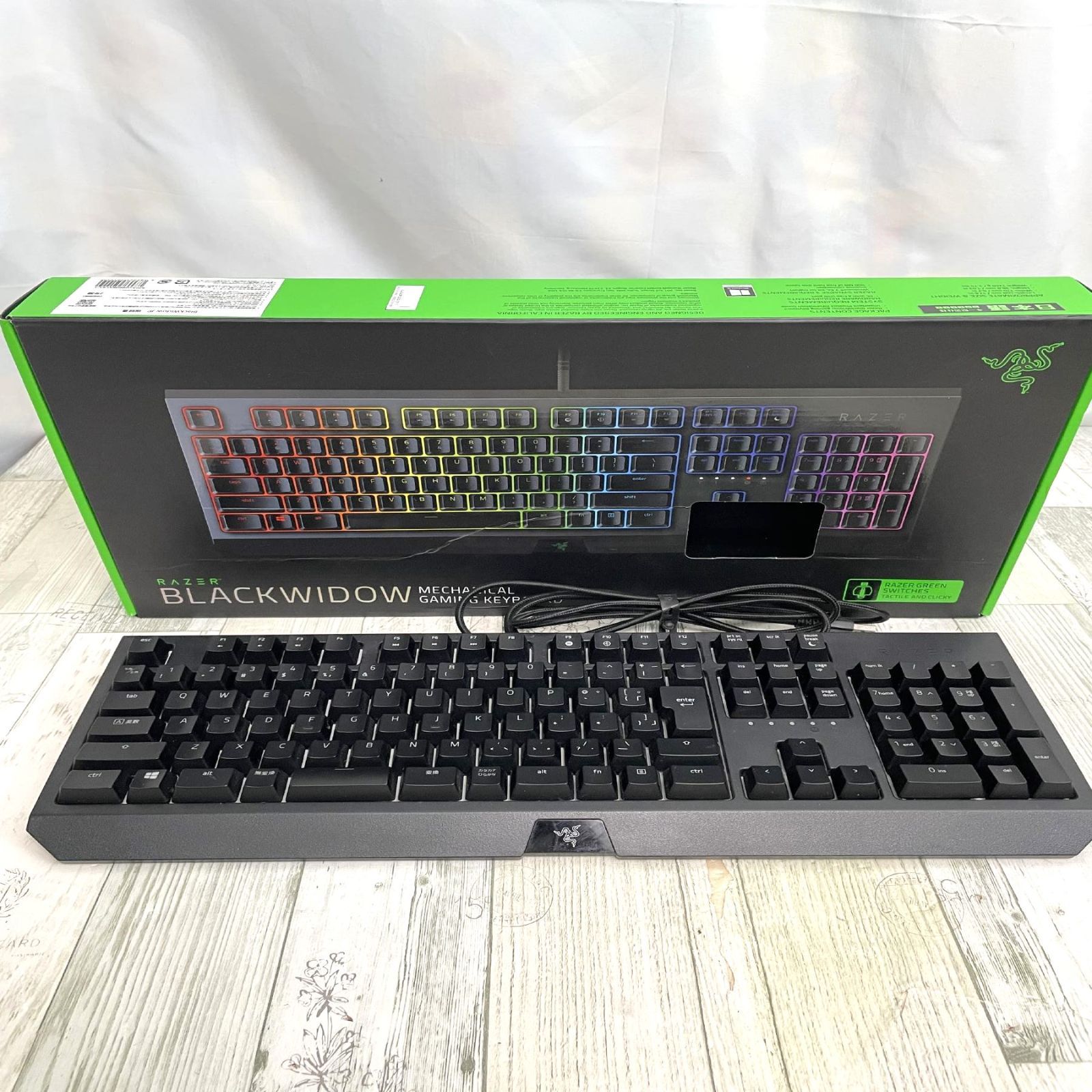 美品 Razer Blackwidow JP Green Switch メカニカル ゲーミング