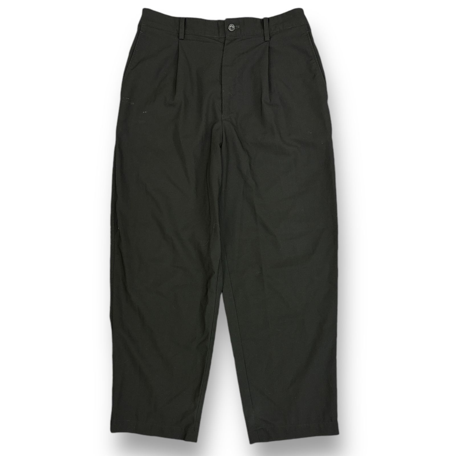 定価39600円 Graphpaper Deep Black Wool Wide Tapered Slacks