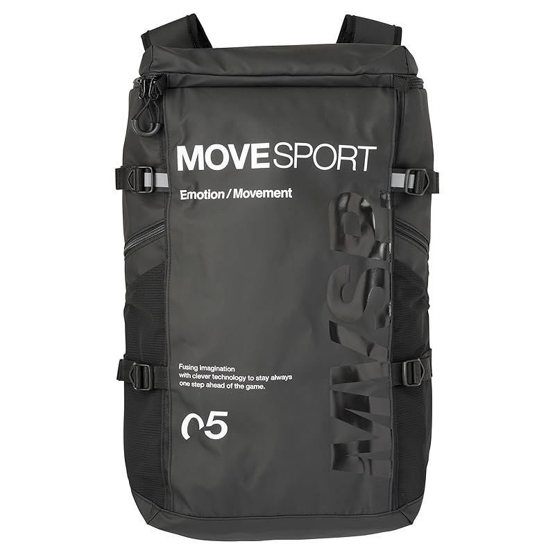 [ムーブスポーツ] デサント バックパック リュックサック 通学 部活 ビジネス 40L PCポケット 抗菌消臭 再起反射 BK(DMAWJA05) 1