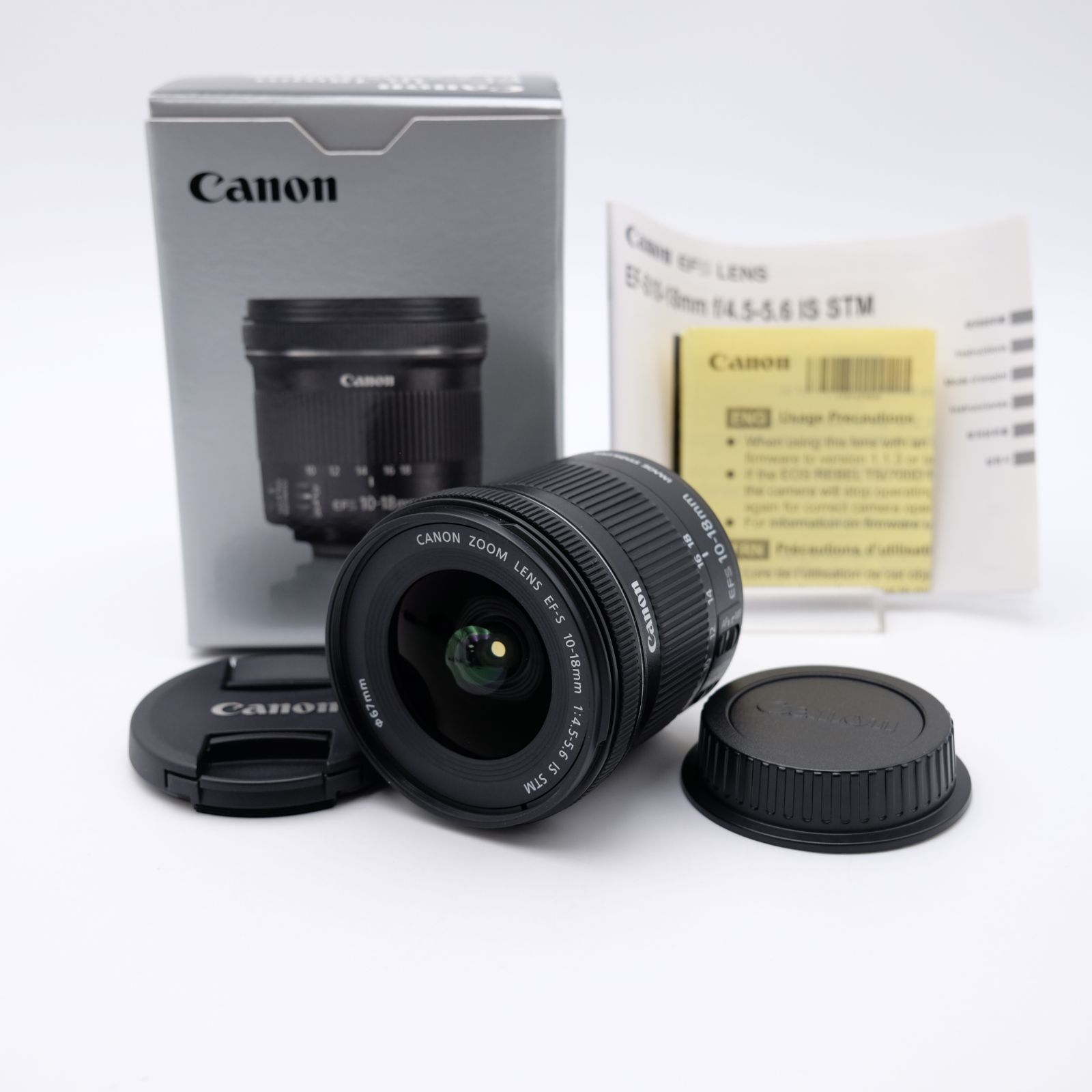 Canon EF-S 10-18mm F|4.5-5.6 IS STM APS-C対応 超広角ズームレンズ 箱|説明書|キャップ付き