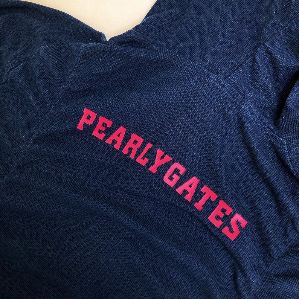 サイズ：0 PEARLY GATES パーリーゲイツ  メッシュジップパーカー  ネイビー系 [240101426834] ゴルフウェア レディース ストスト サイズ：0 PEARLY GATES パーリーゲイツ メッシュジップパーカー