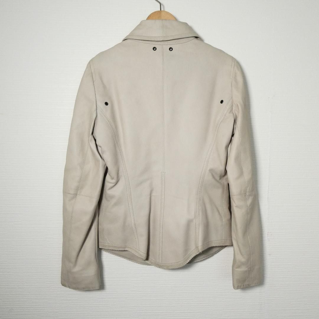 ☆彡コスチュームナショナルの柔らかいレザージャケット/ベージュ38/S〜M相当 CoSTUME NATIONAL コスチュームナショナル サイズ38 レザージャケット
