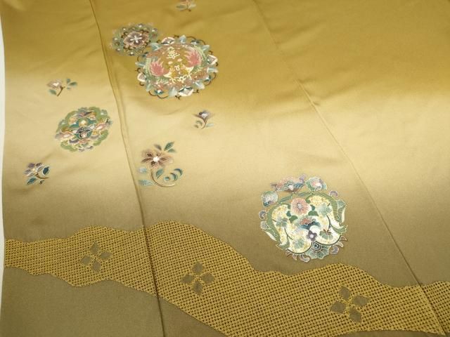 平和屋着物○中国三大刺繍 相刺繍 訪問着 更紗正倉院