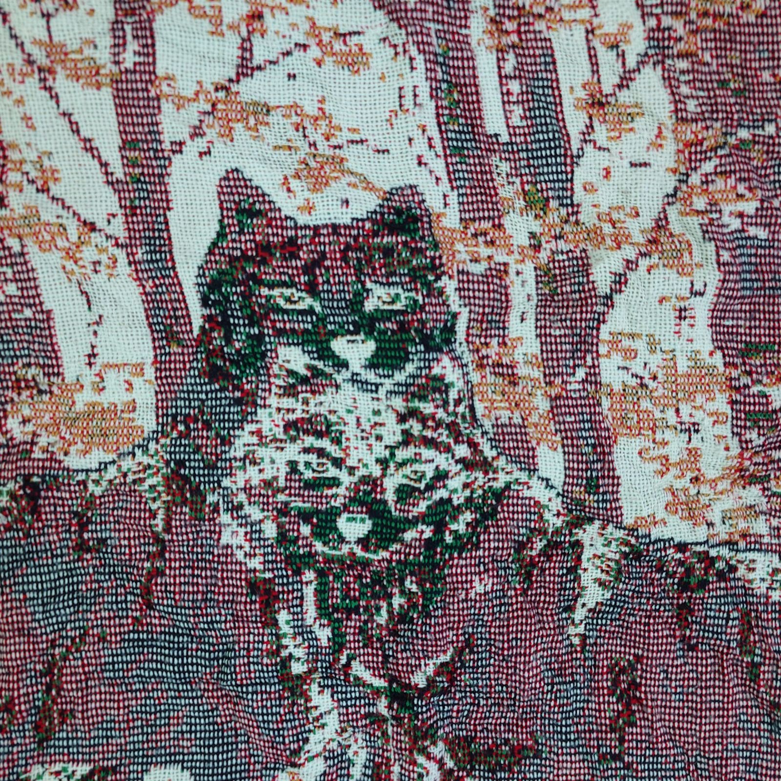 vintageラグ カーペット ウルフ オオカミ アニマル 1394 ラグ アニマル柄