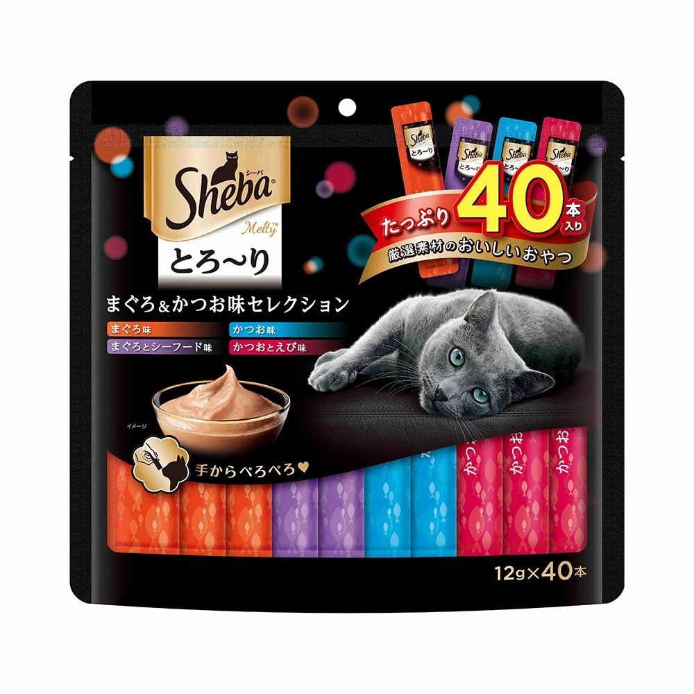 同梱不可 6個セット マースジャパンリミテッド シーバ とろ～り メルティ まぐろ＆かつお味セレクション 12g×40本