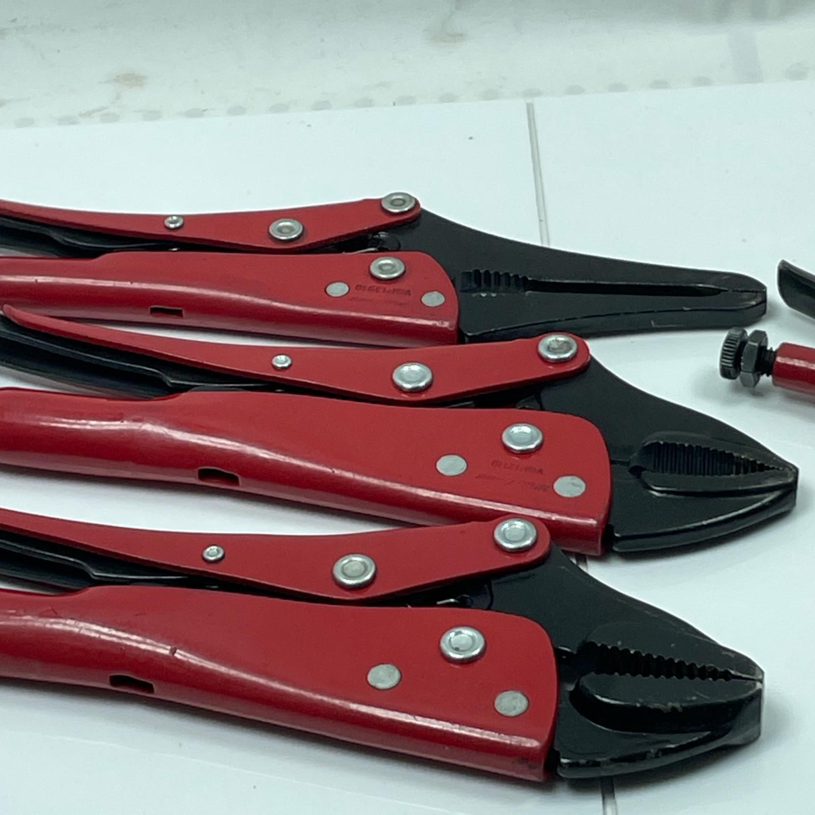 Blue Point ロッキングプライヤーセット VGP レッド 5点セット VGP12110 11210 13910 12107 11205