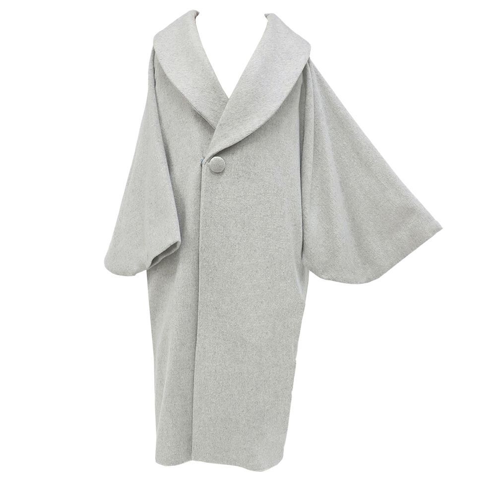 コート 和装コート カシミア カシミヤ混 ライトグレー 灰色 ロング