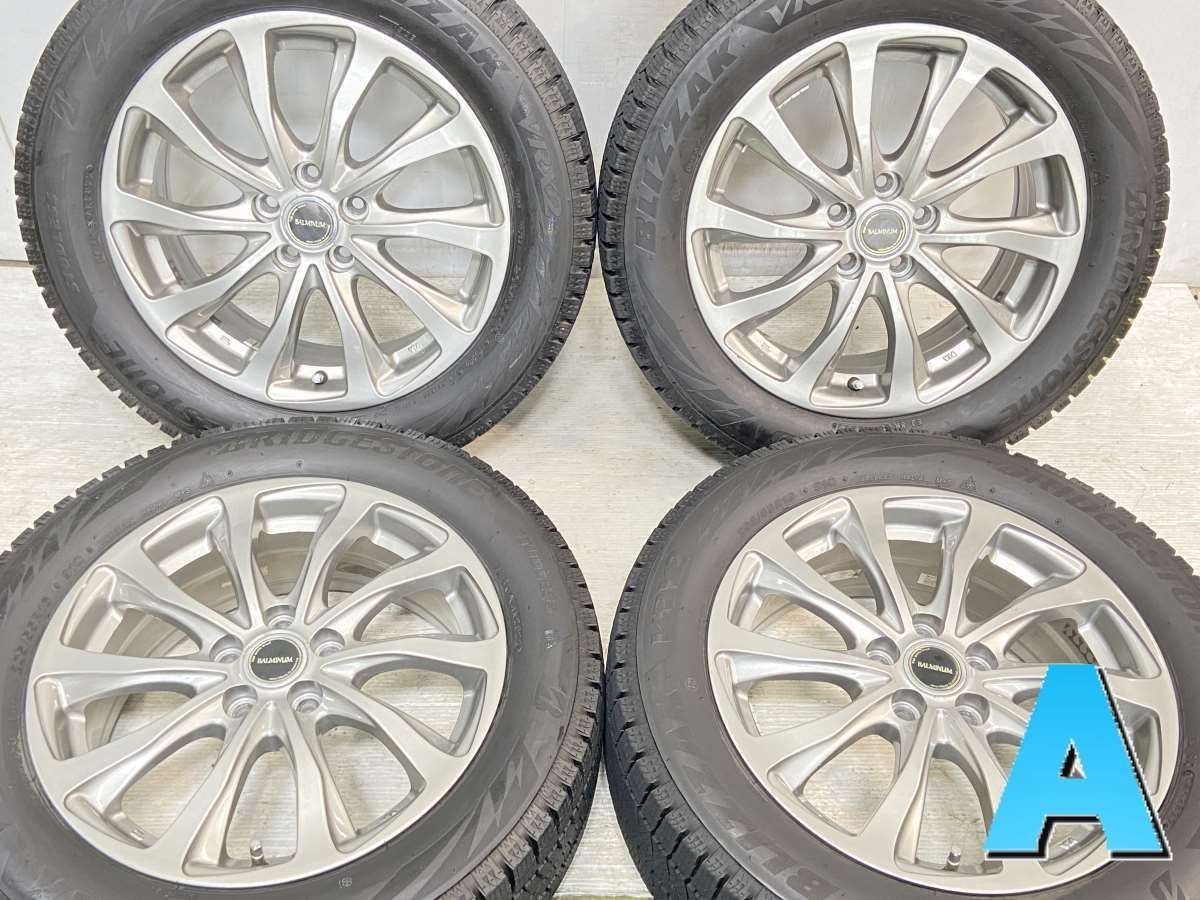205/55R16  nブリヂストン ブリザック VRX2 n　 BALMINUM n16x6.5 48 100-5穴 n中古タイヤ スタッドレスタイヤ ホイールセット 4本セットn w16240216139