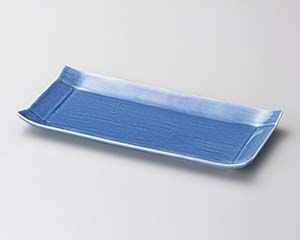 和食器 ハ131 168 パレット24 cm長角プレート 青