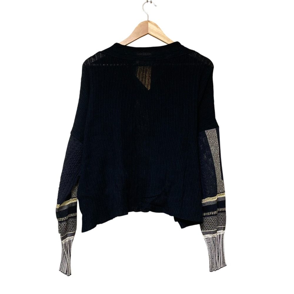 【美品】マメクロゴウチ Net Stripe tops ニット ネイビー 美品】マメクロゴウチ Net Stripe tops ニット ネイビー - メルカリ