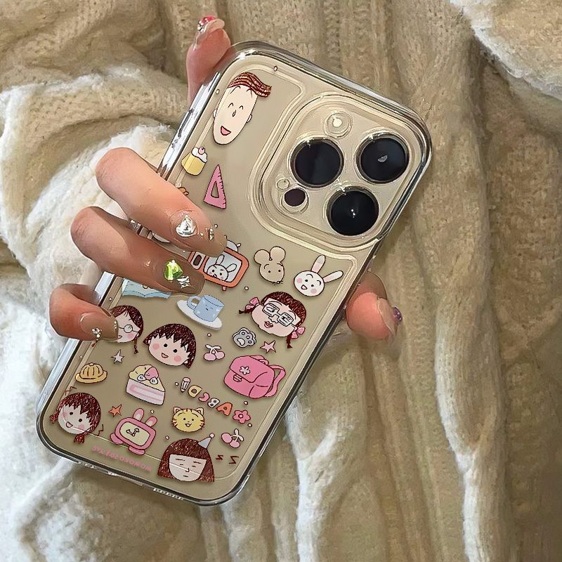 ちびまる子ちゃん ソフトゲル 全面保護 iPhone ケース※購入後取引