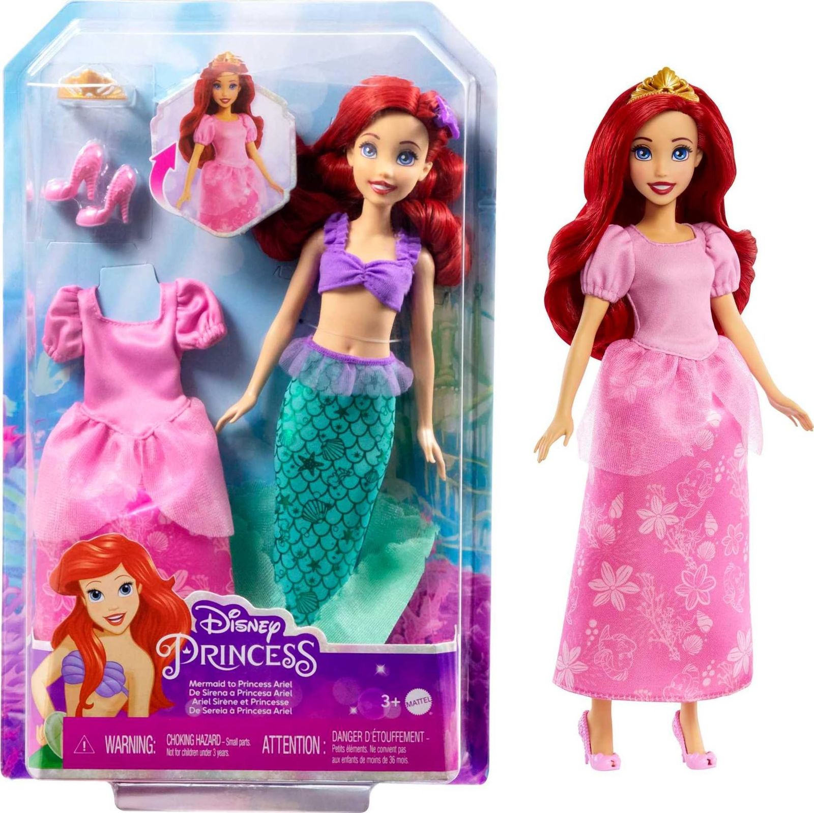 2026，SALE マテル(MATTEL) ディズニー(Disney)/ディズニープリンセス(Disney Princess) アリエル(マーメイドとプリンセス きせかえセット)【着せ替え人形】【3才~】【プレゼント】HMG49 [【1】着せ替えセット] その他