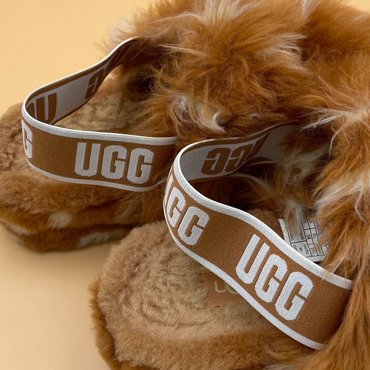 24cm】UGG アグ ファー サンダル/Oh Yeah Spots オーイヤー