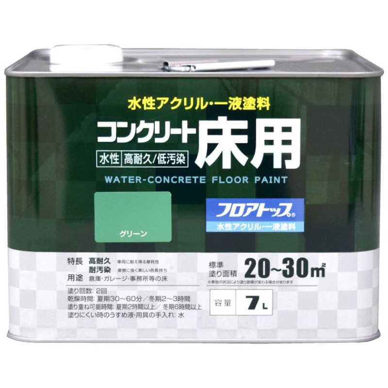 送料無料 ♥ 未開梱 アトムサポート アトム 水性コンクリート床用FT 7L グリーン 9050995