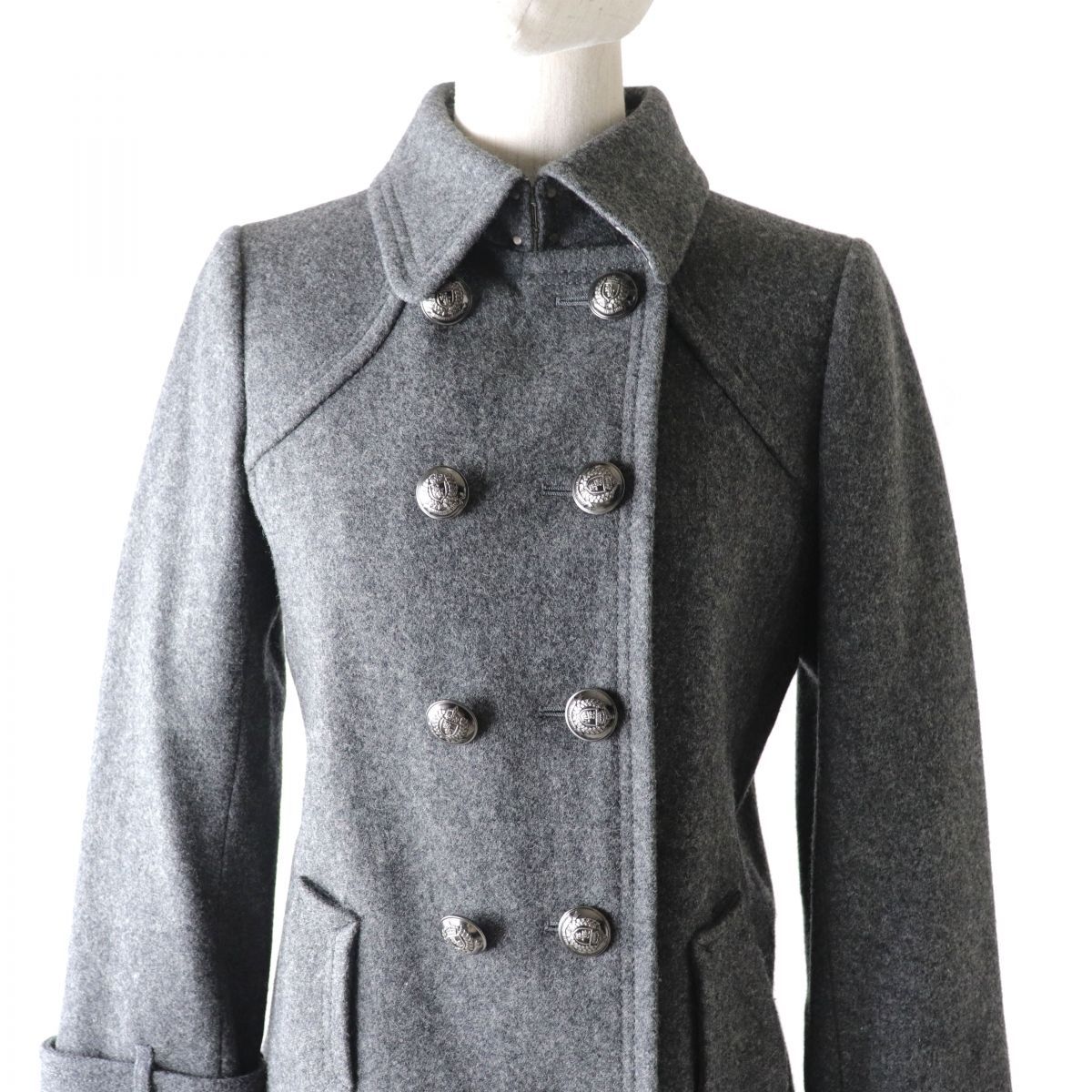 極美品☆正規品 バーバリーブルーレーベル E1B06-491 裏地チェック柄 