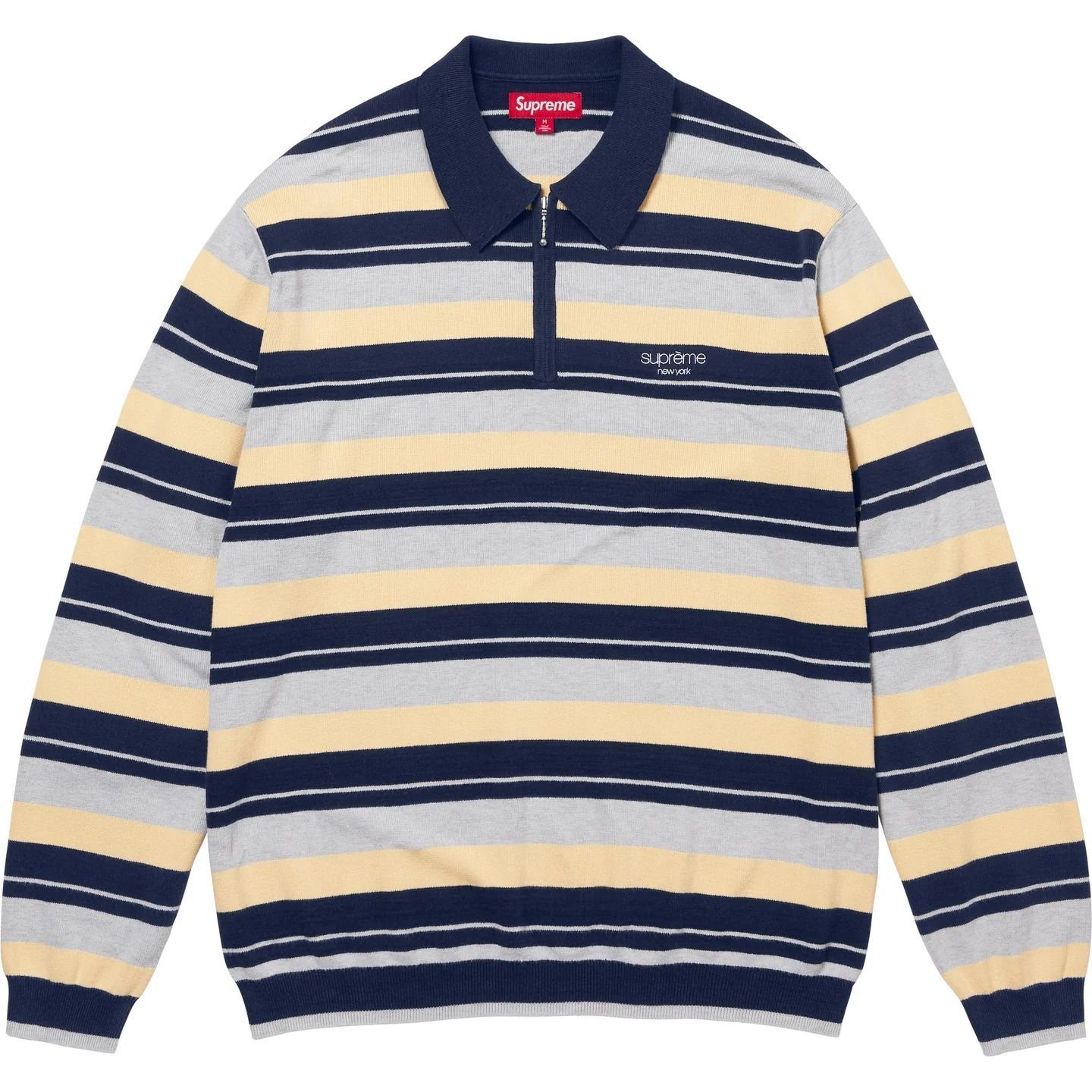 Supreme｜シュプリーム Stripe Zip L/S Polo ストライプ ハーフジップ