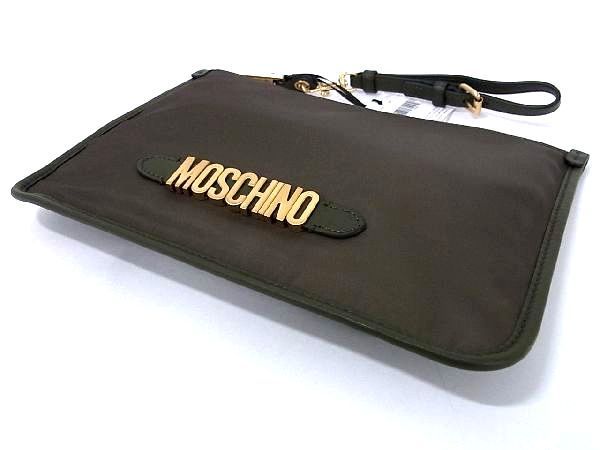 □新品□未使用□ MOSCHINO モスキーノ ナイロン×レザー クラッチ