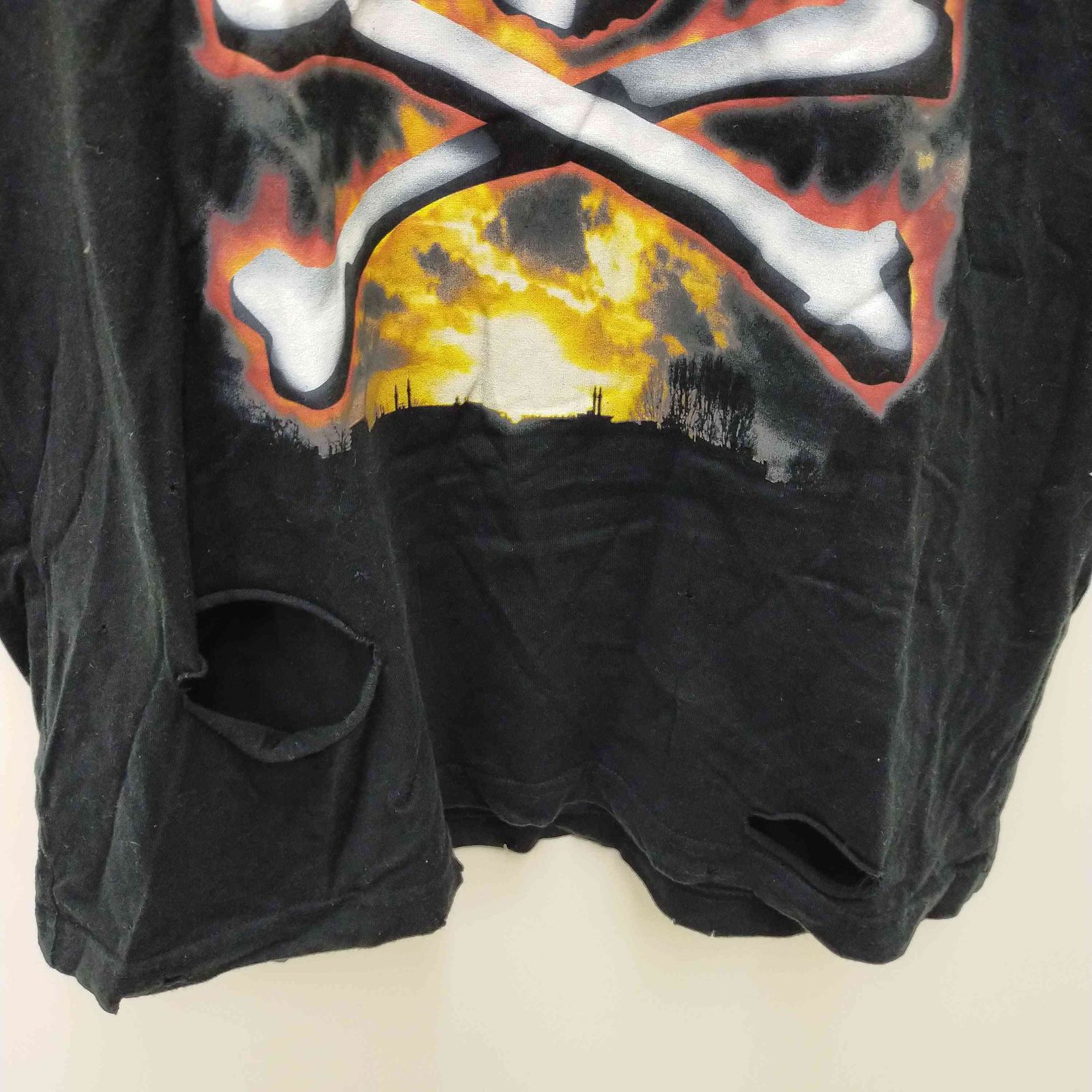 マスターマインド mastermind JAPAN FLAME SKULL TEE スカルプリントT