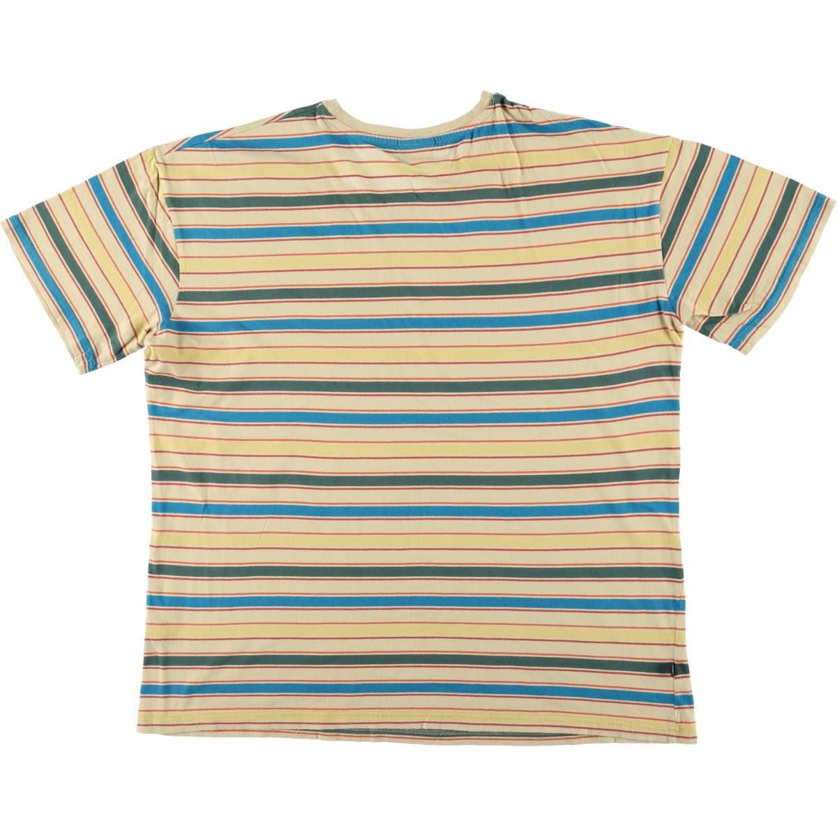 “Made in USA”old stussy マルチカラー ボーダースウェット Made in USA”old stussy マルチカラー ボーダースウェット