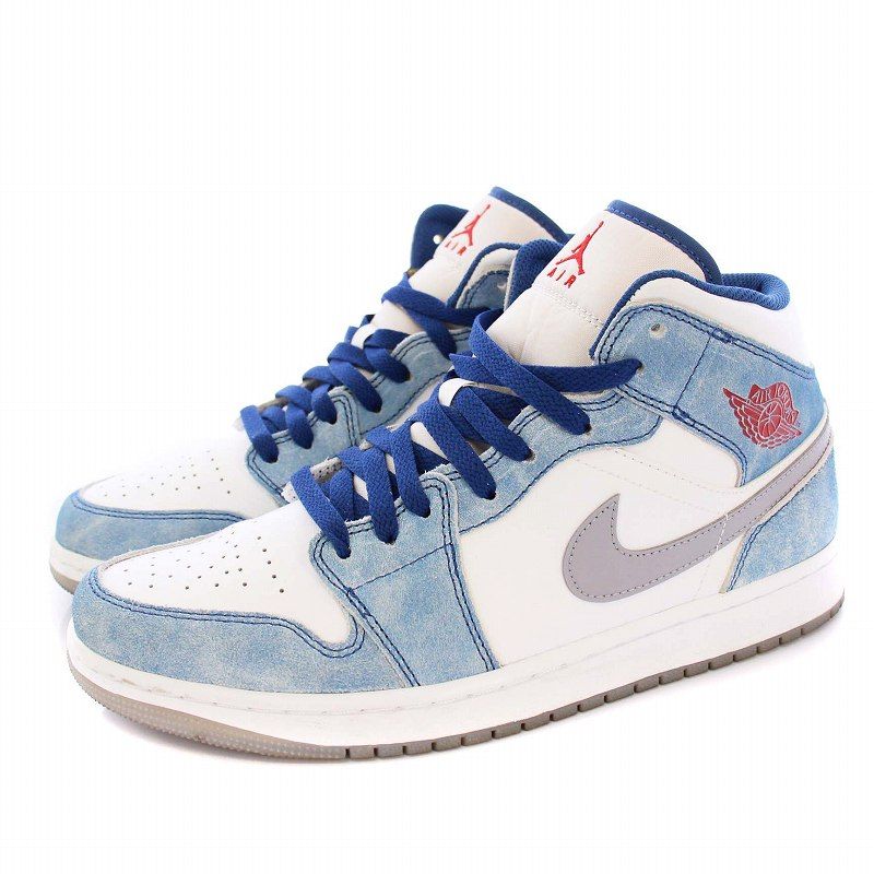 ナイキ NIKE Air Jordan 1 Mid SE White/Hyper Royal/Red エア 
