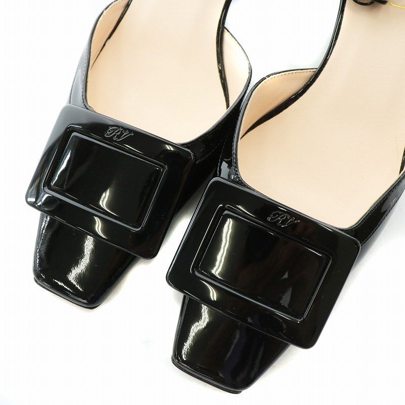 ロジェヴィヴィエ ROGER VIVIER パンプス アンクルストラップ パテント 