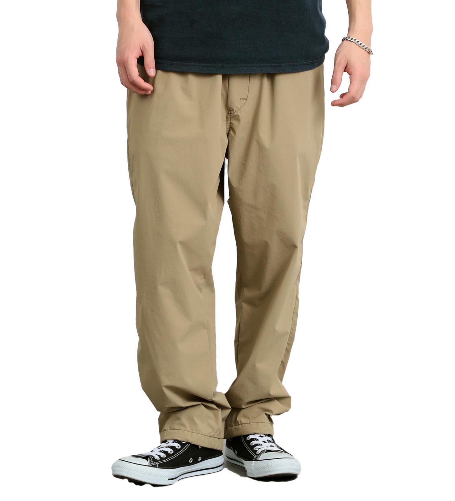 Size M_Color ベージュ リー ジーンズ ペインターパンツ ゆったり 涼しい 冷感 メンズ ベージュ M