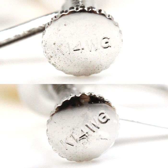 K14WG ホワイトゴールド パール イヤリング パール約8.4mm/約8.4mm 2.5