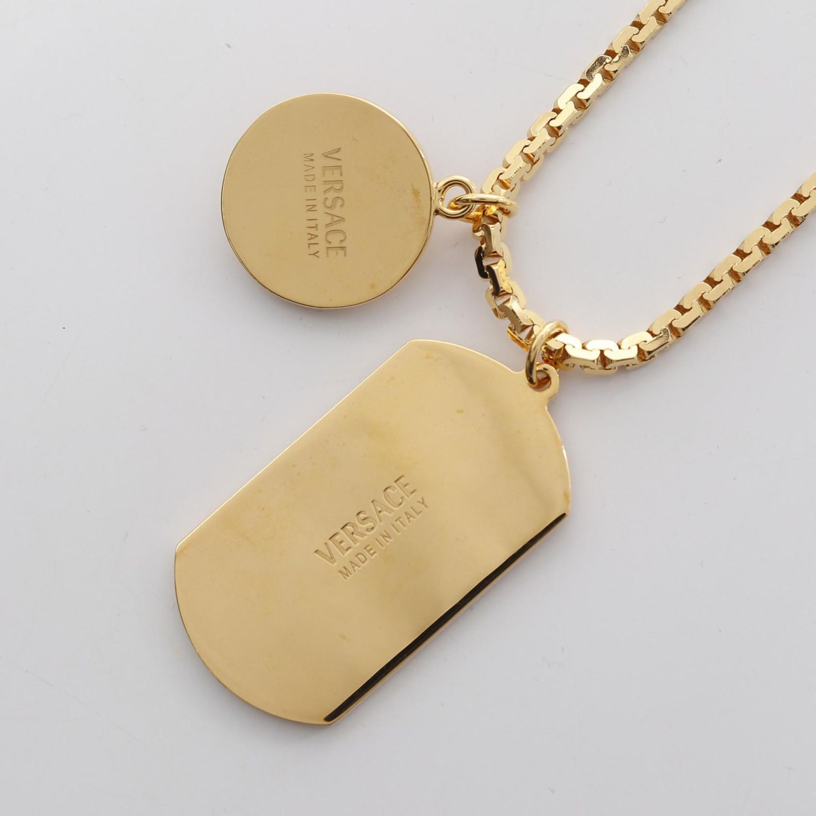 VERSACE ロゴ&メデューサプレート ネックレス [jgg] Versace
